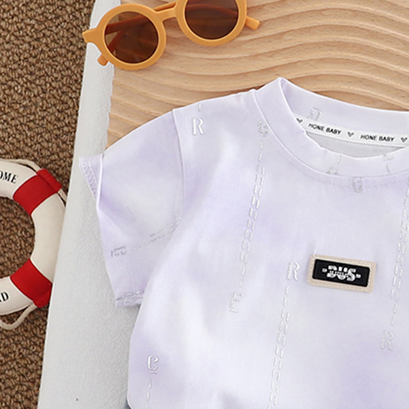 Boys Printed Pure Cotton T-shirt with Shorts
