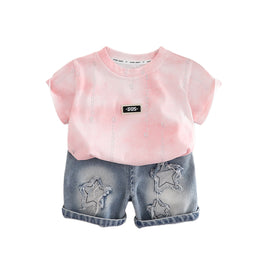 Boys Printed Pure Cotton T-shirt with Shorts