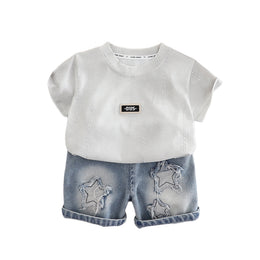 Boys Printed T-shirt with Shorts