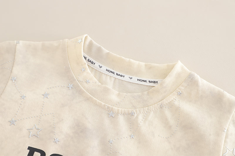 Boys Printed T-shirt with Shorts Pure Cotton Clothing Set
