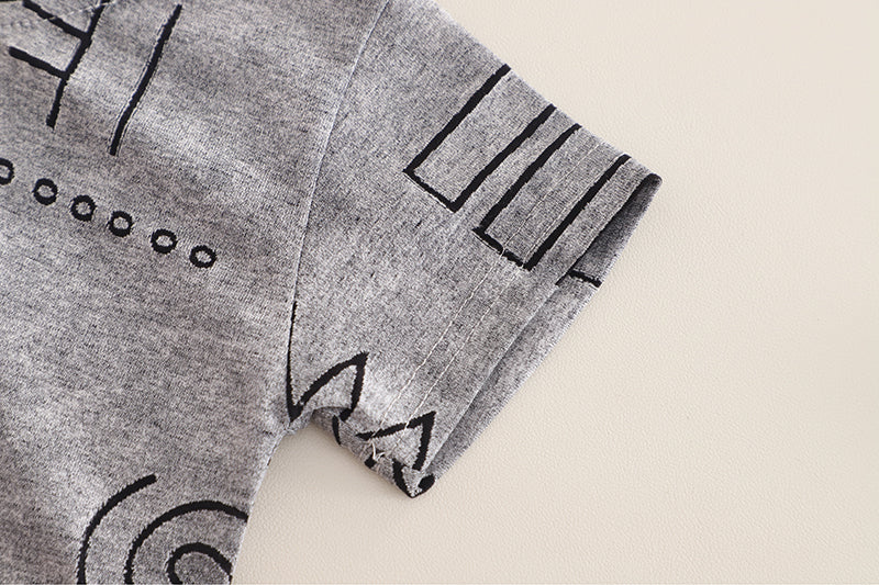 Boys Printed T-shirt With Shorts