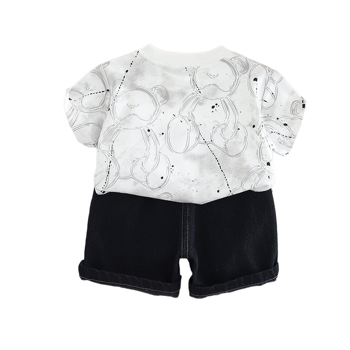 Boys Printed T-shirt With Shorts