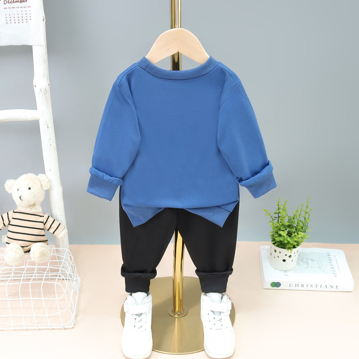 Boys Blue Printed T-shirt with Pyjamas