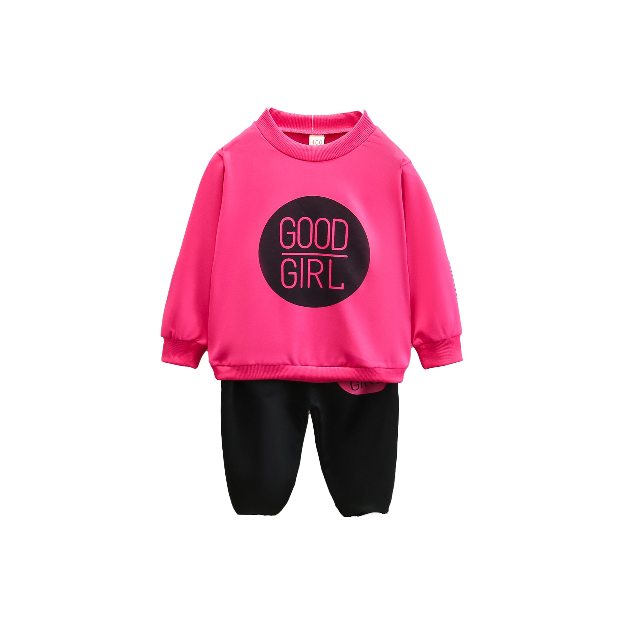 Girls Fuchsia Printed T-shirt with Pyjamas