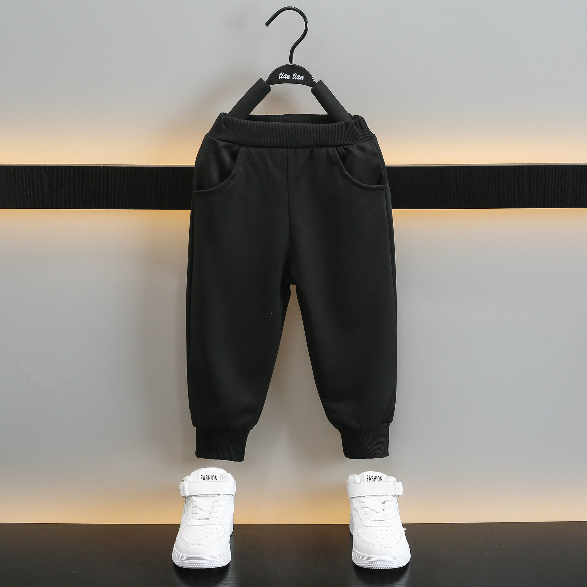 Boys Black & White Graphic Printed T-shirt with Joggers