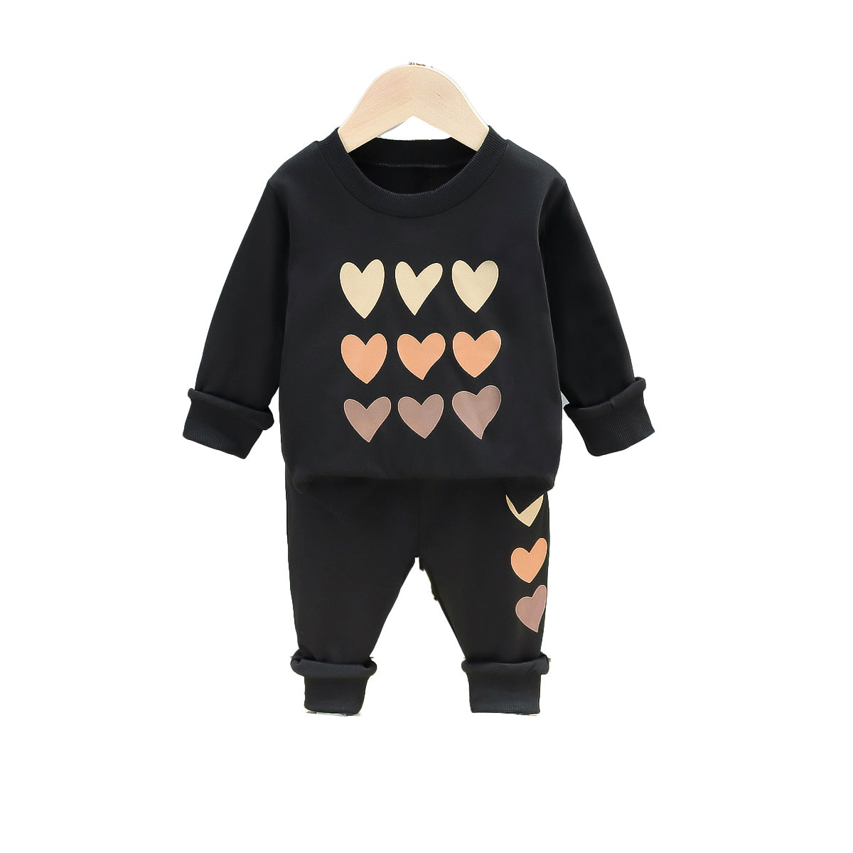 Boys Black & Yellow Printed T-shirt with Trousers