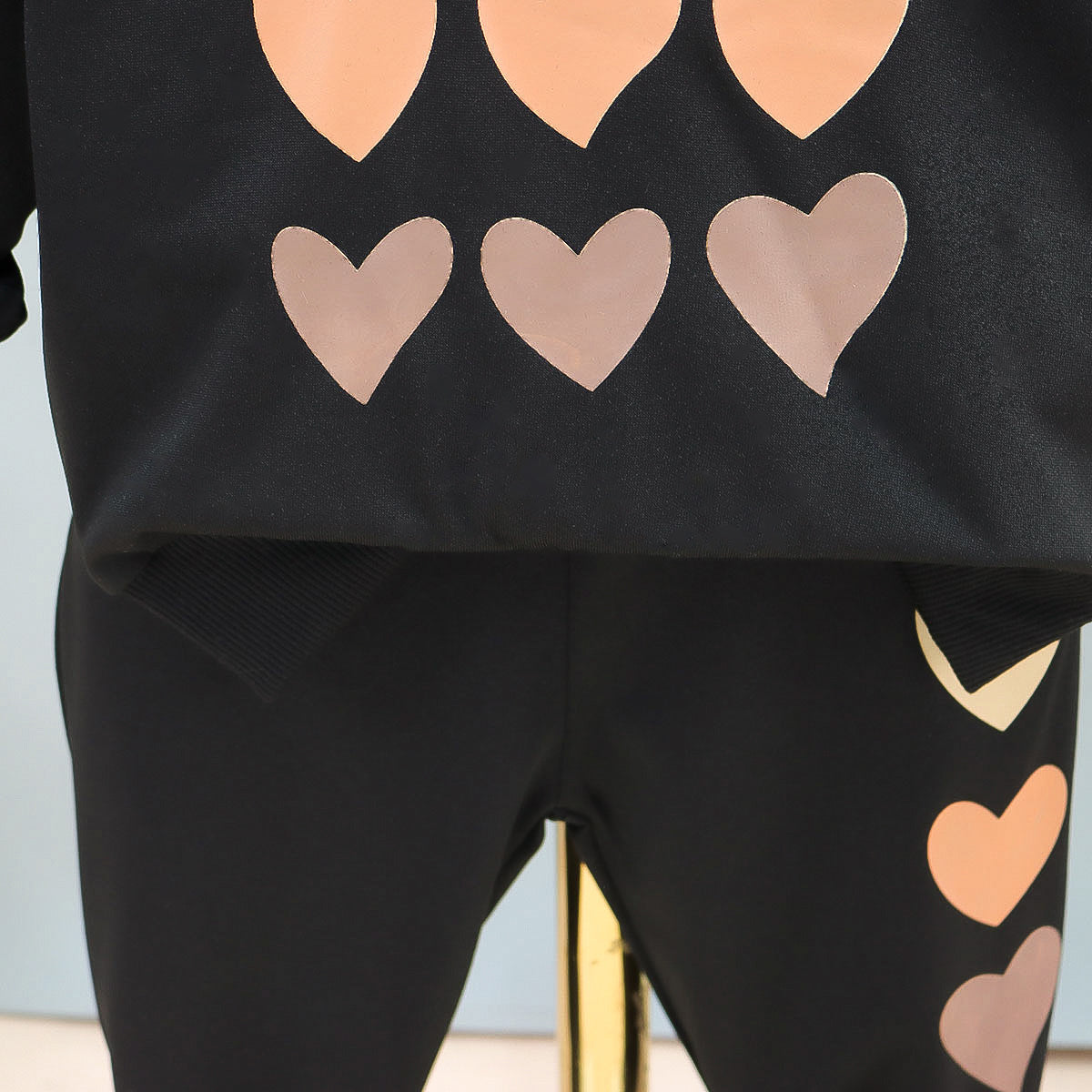 Boys Black & Yellow Printed T-shirt with Trousers