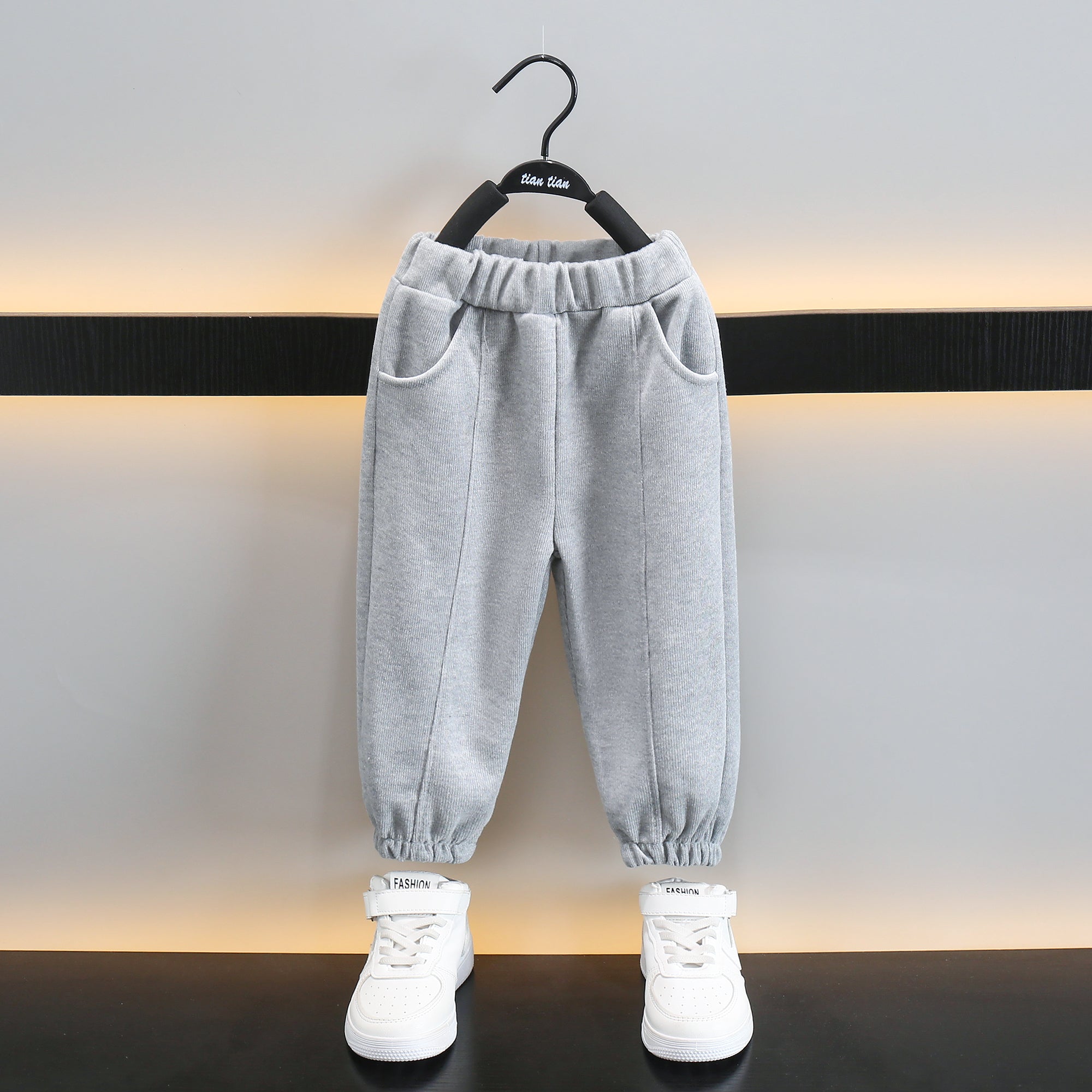 Boys Blue & Grey Self Design T-shirt with Trousers