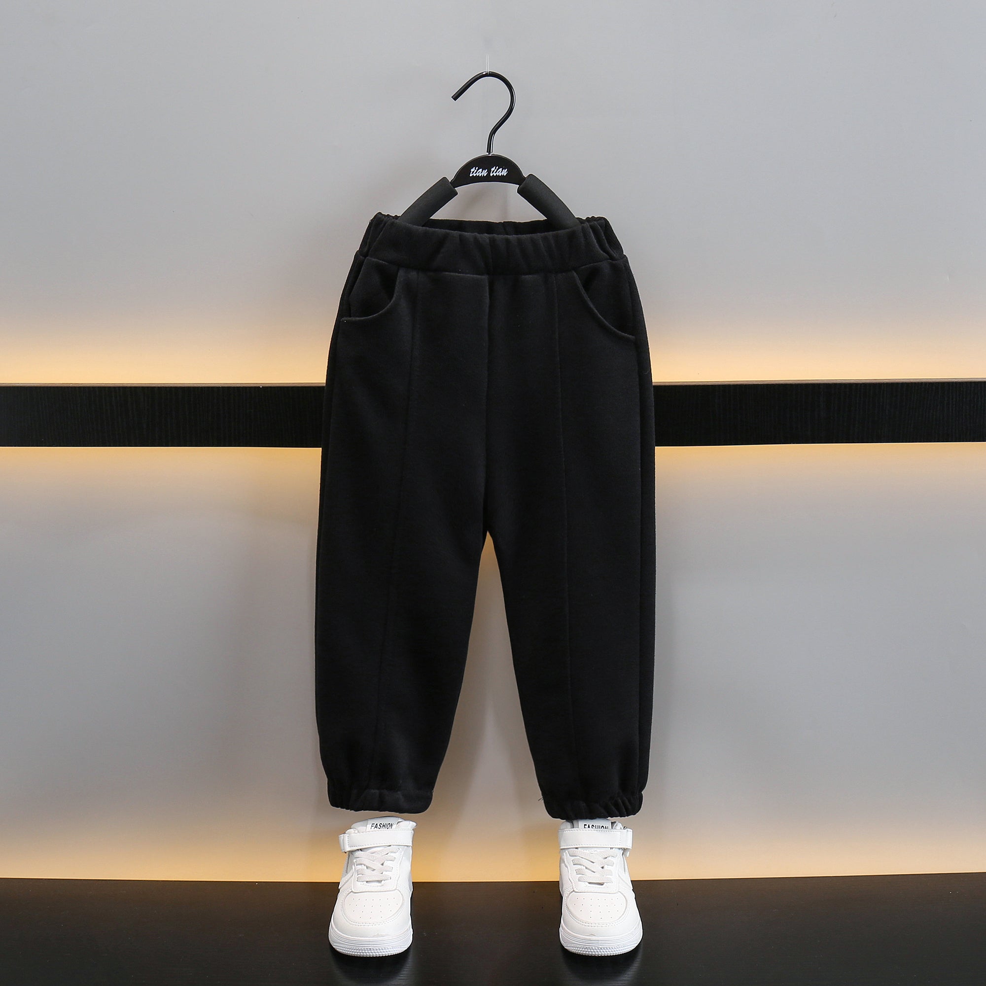 Boys White & Black Self Design T-shirt with Pyjamas