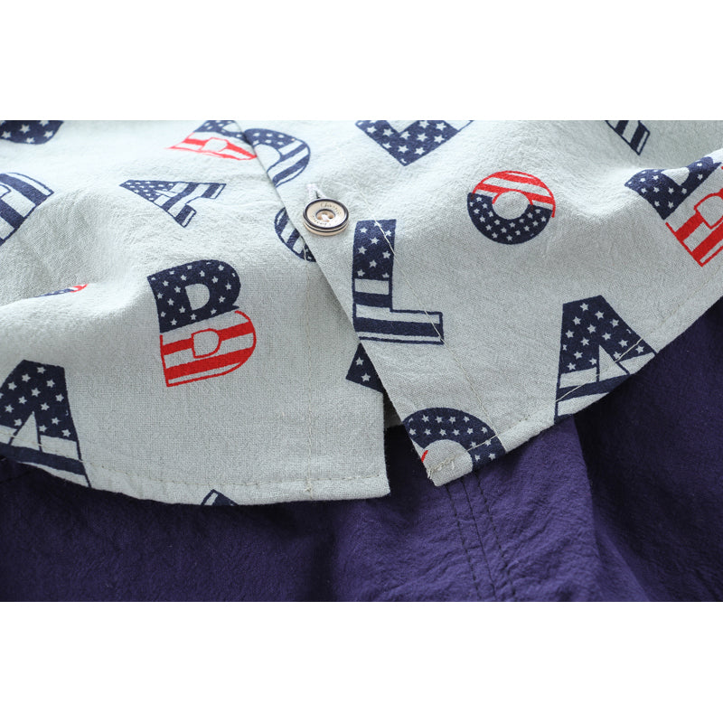 Boys Printed Pure Cotton Shirt with Shorts