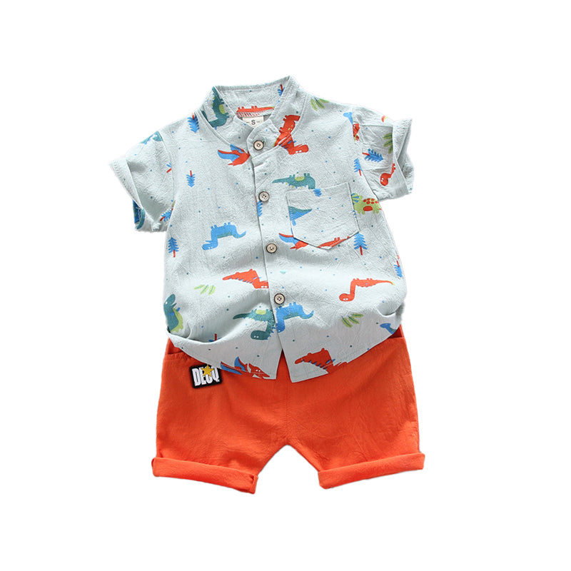 Boys Printed Shirt With Shorts