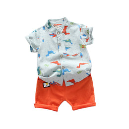 Boys Printed Shirt With Shorts