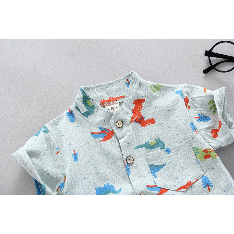 Boys Printed Shirt With Shorts