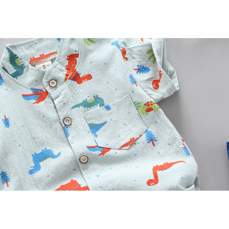 Boys Printed Shirt With Shorts