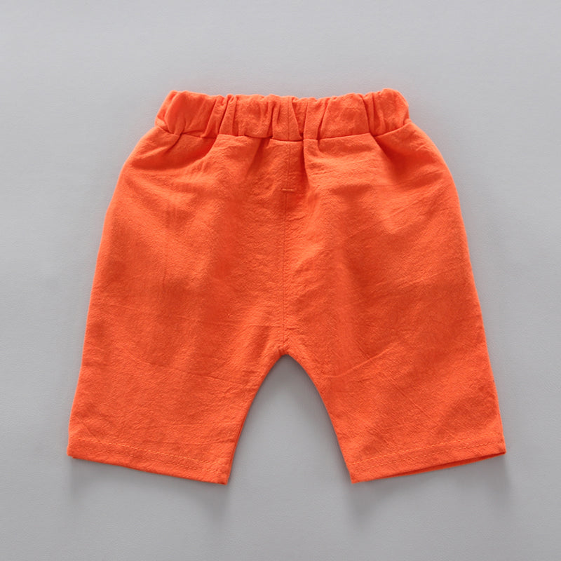 Boys Printed Pure Cotton Shirt With Shorts