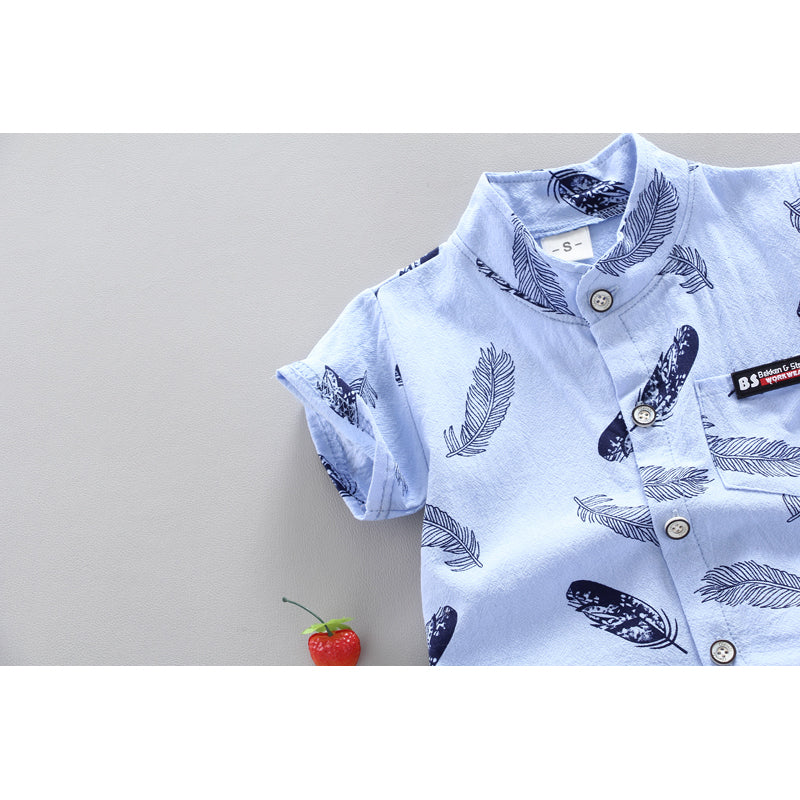 Boys Printed Shirt With Shorts