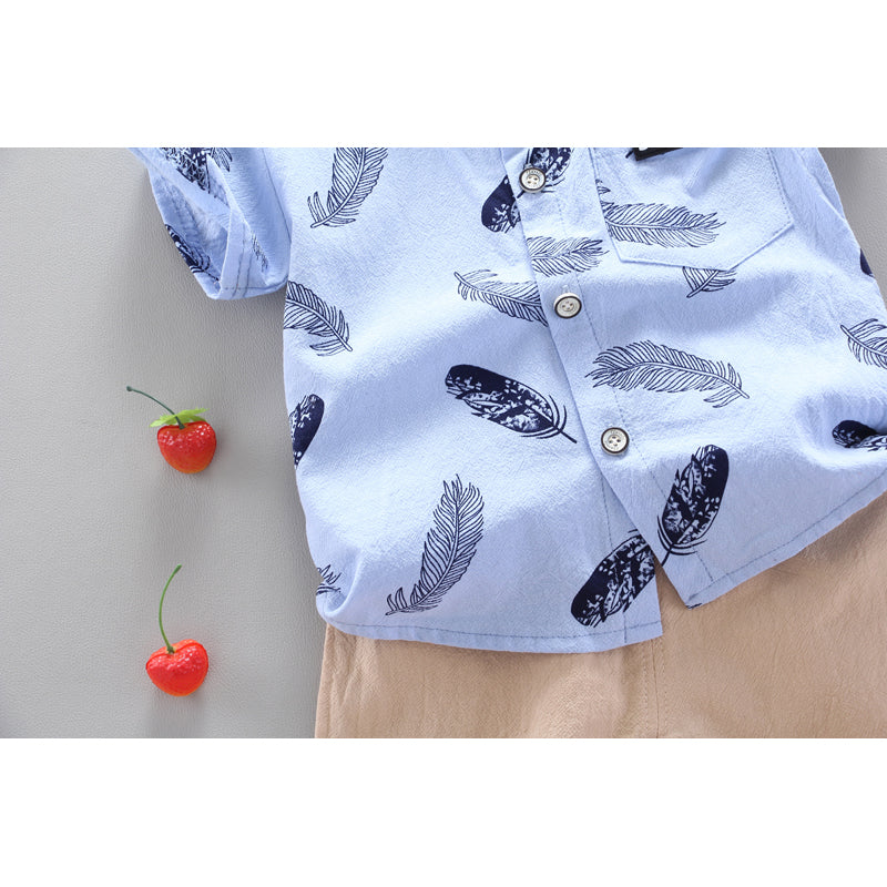 Boys Printed Shirt With Shorts