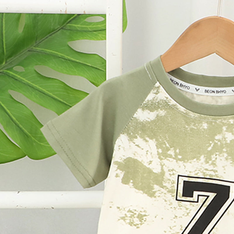 Dyed T-shirt and Shorts Set