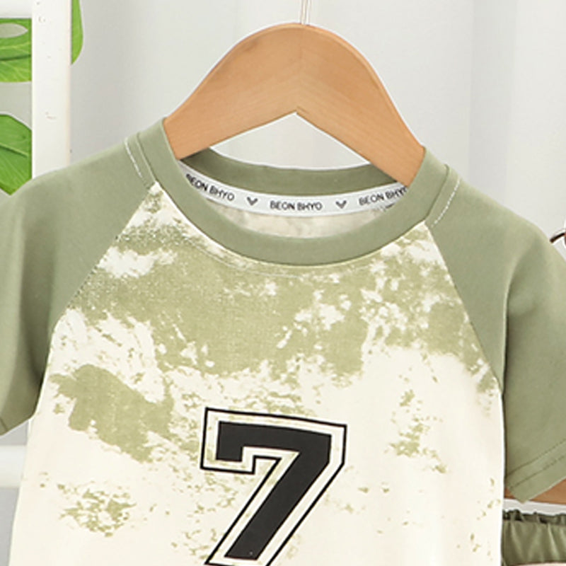 Dyed T-shirt and Shorts Set