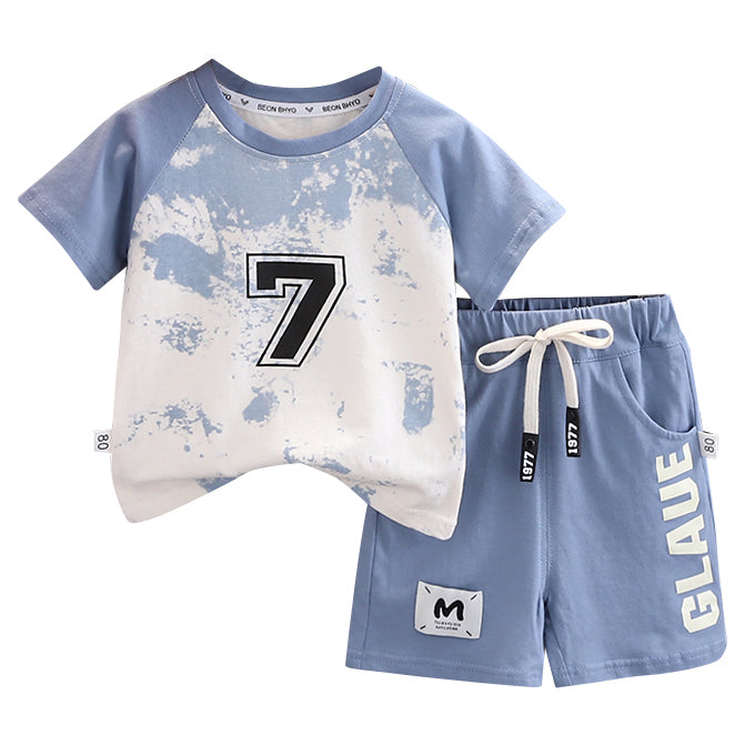 Dyed T-shirt and Shorts Set