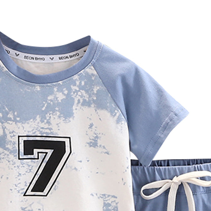 Dyed T-shirt and Shorts Set