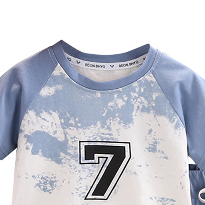 Dyed T-shirt and Shorts Set