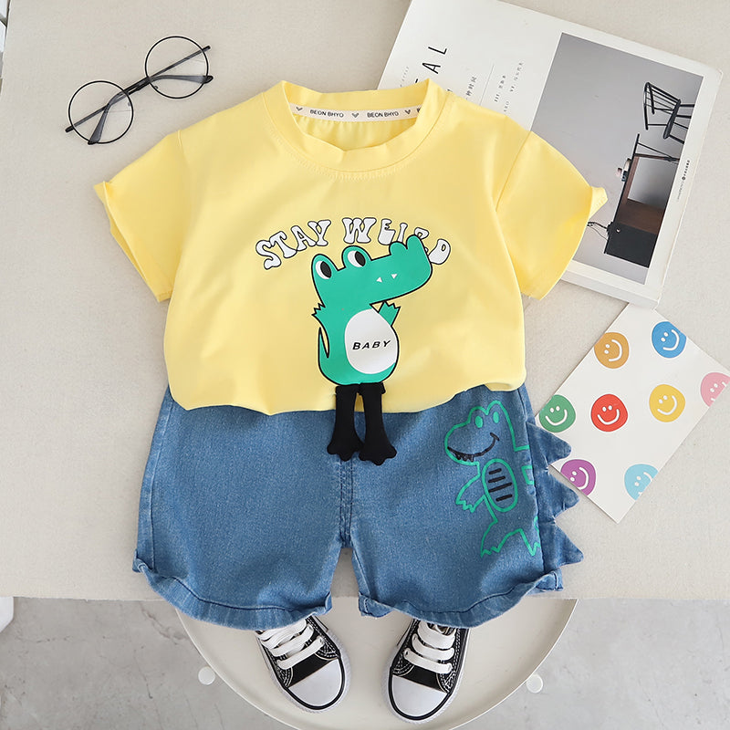 Printed Shirt and Shorts Set
