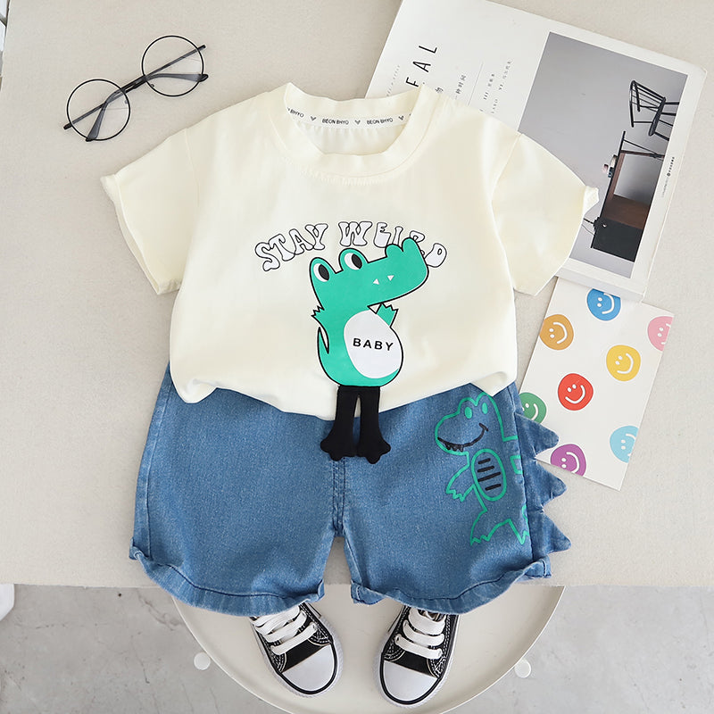 Printed Shirt and Shorts Set