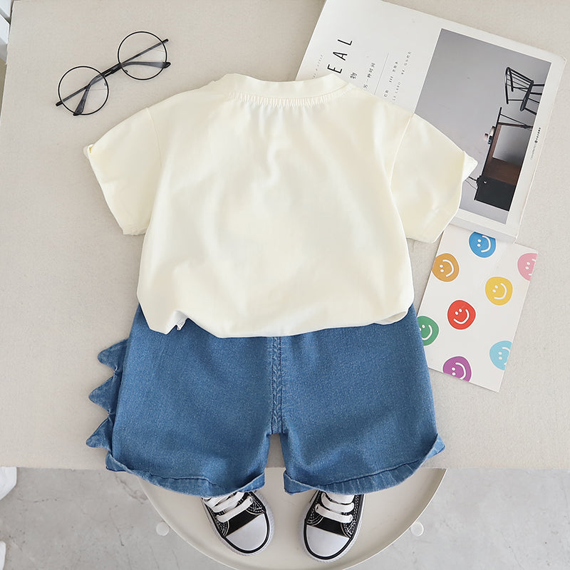 Printed Shirt and Shorts Set