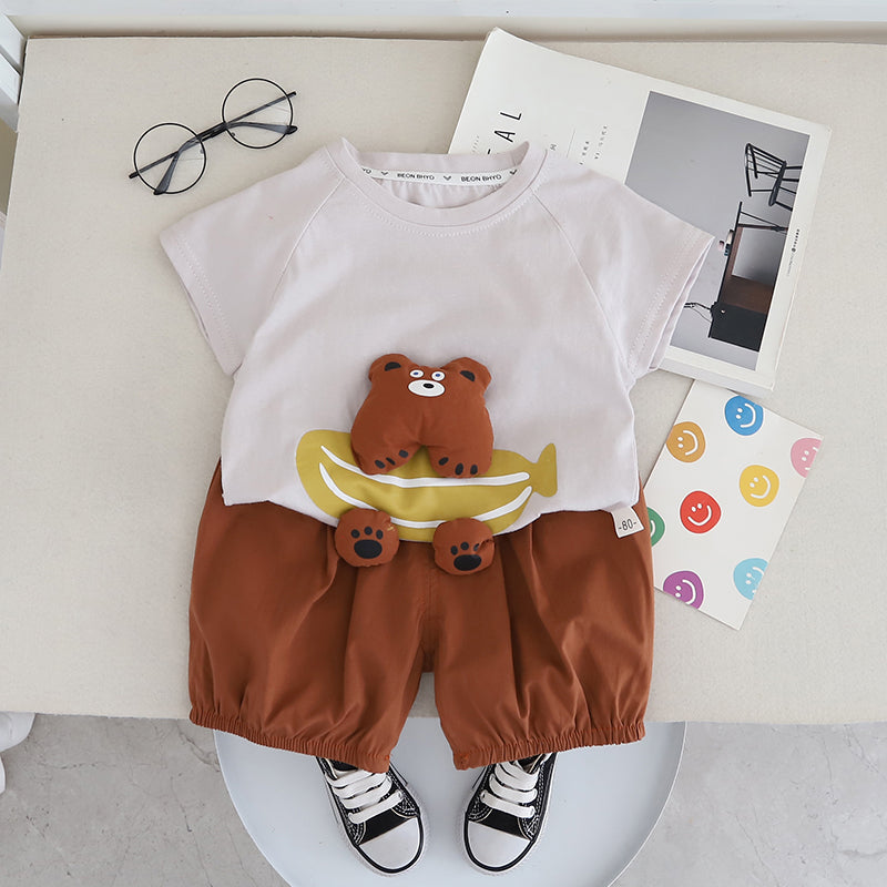 Printed Shirt and Shorts Set