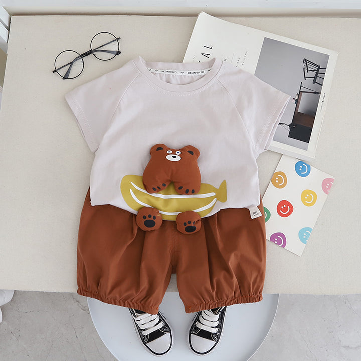 Printed Shirt and Shorts Set