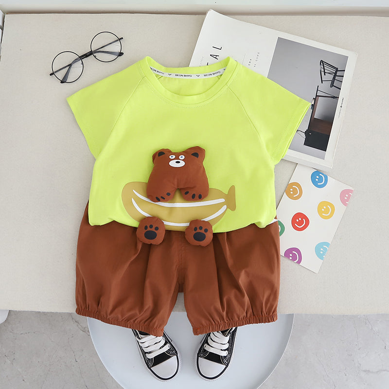 Printed Shirt and Shorts Set