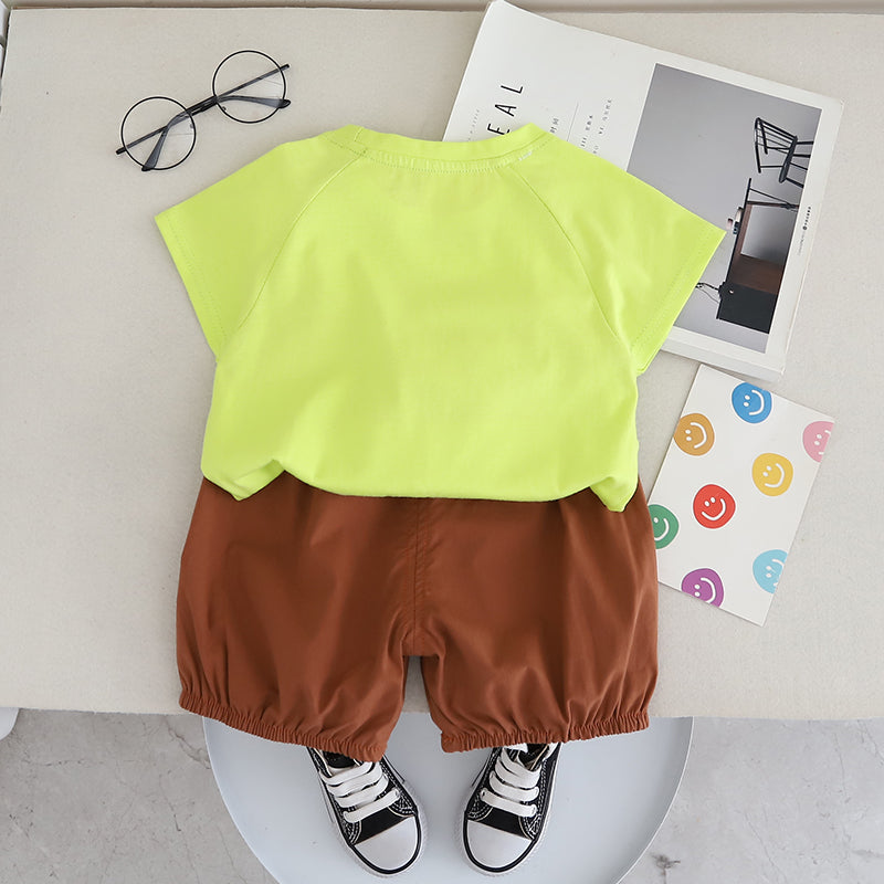Printed Shirt and Shorts Set
