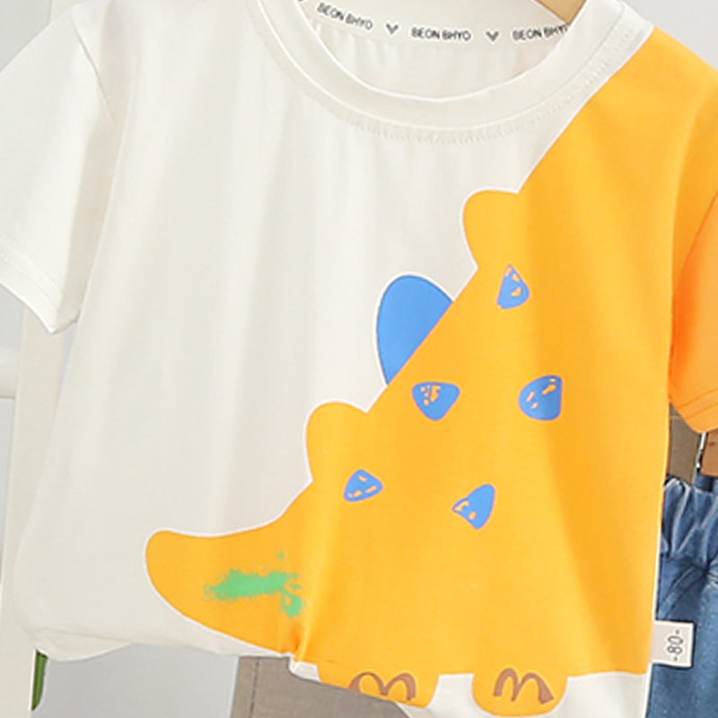 Colourblocked Shirt and Shorts Set