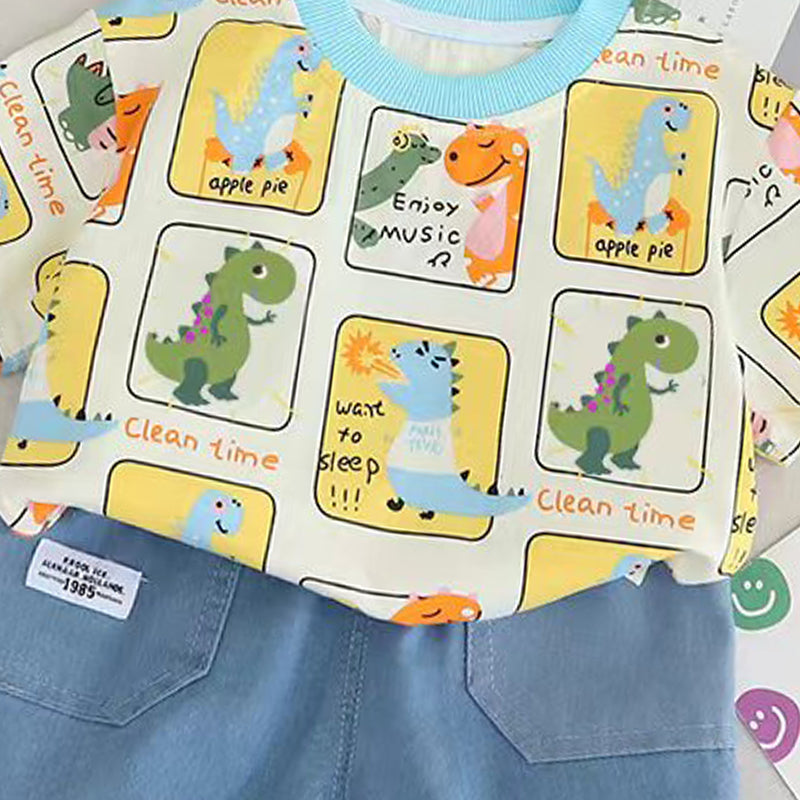 Printed Shirt and Shorts Set
