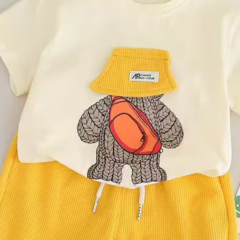 Printed Shirt and Shorts Set