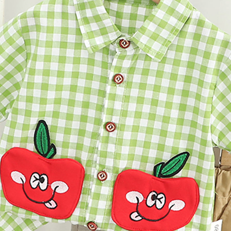 Checked Shirt and Shorts Set