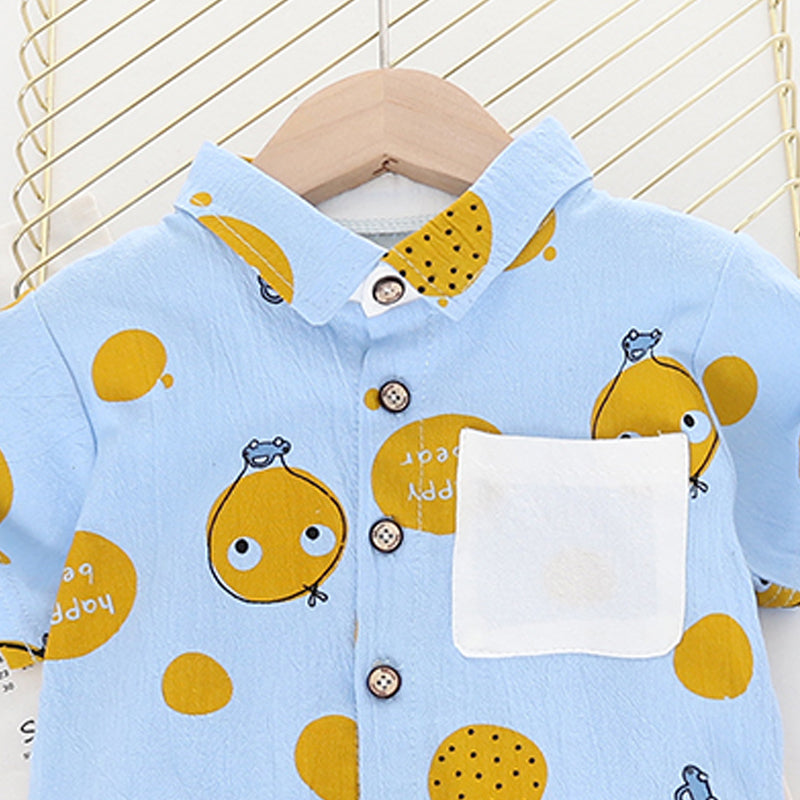 Printed Shirt and Shorts Set