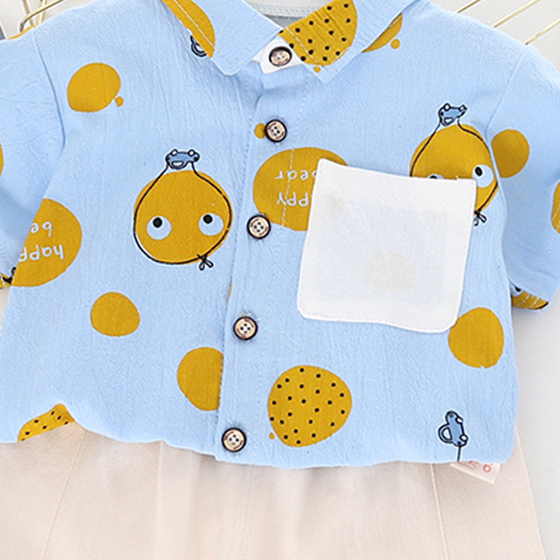 Printed Shirt and Shorts Set