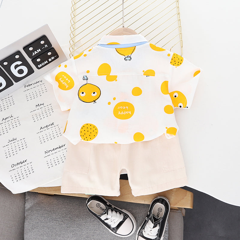 Printed Shirt and Shorts Set