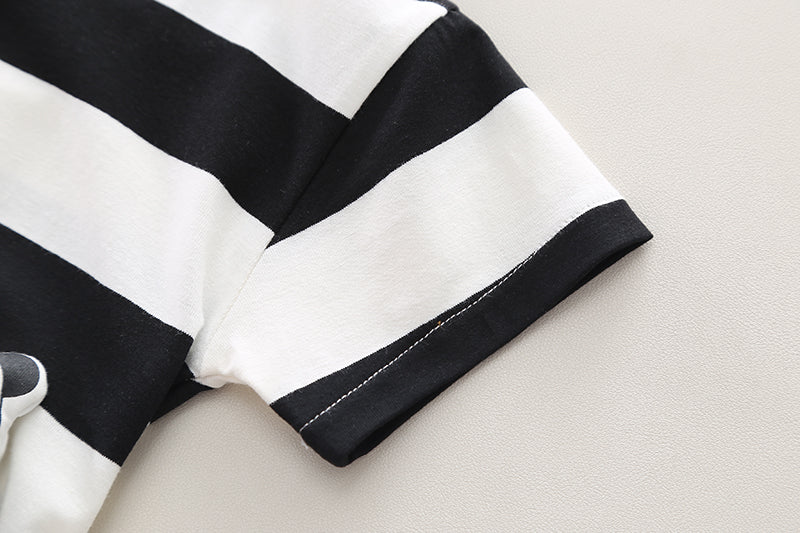 Striped Shirt and Shorts Set