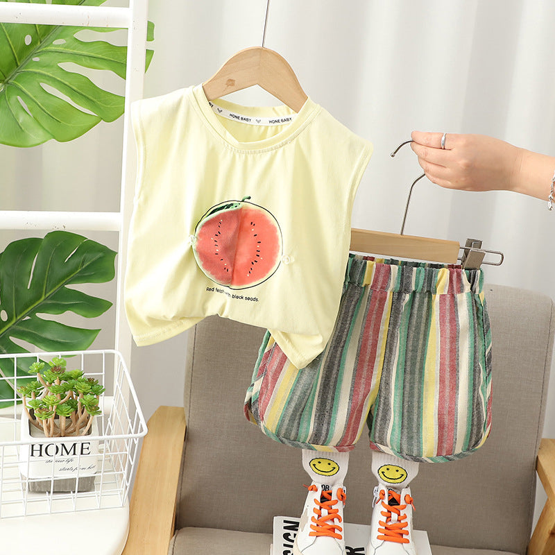 Printed T-shirt and Shorts Set