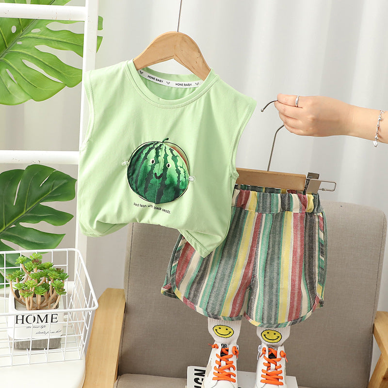 Printed T-shirt and Shorts Set