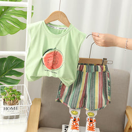 Printed T-shirt and Shorts Set