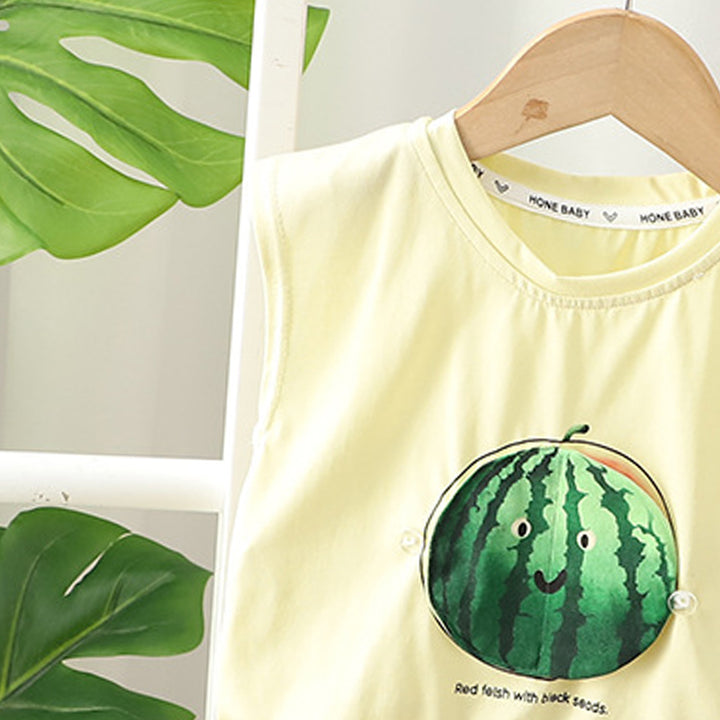 Printed T-shirt and Shorts Set