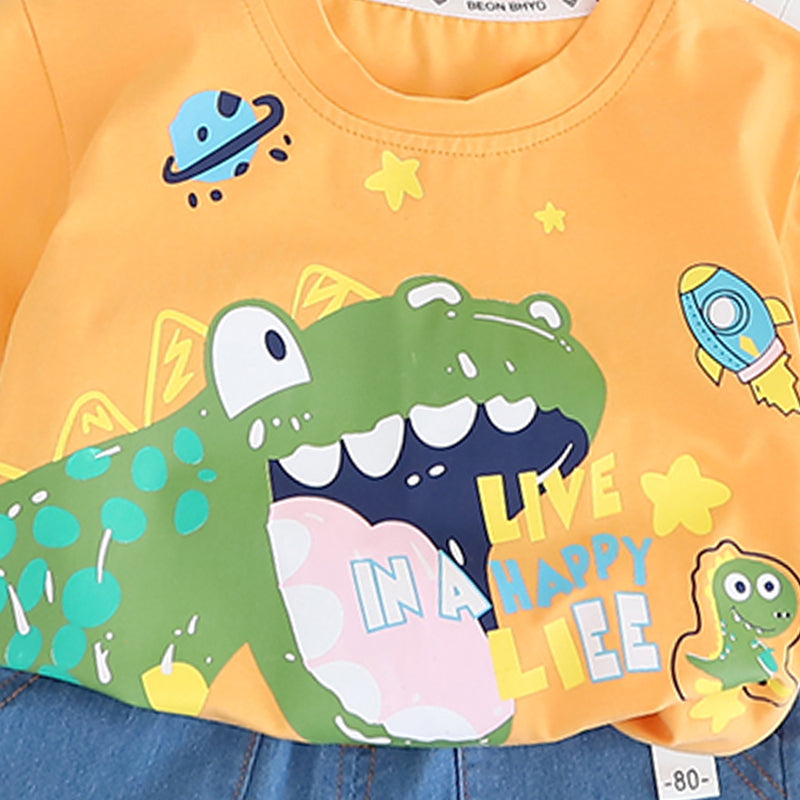 Printed T-shirt and Shorts Set