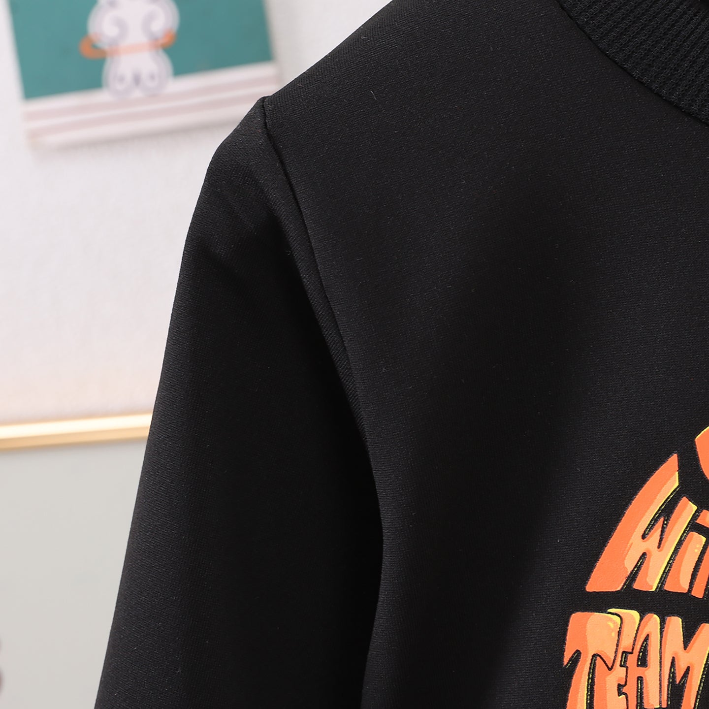 Boys Printed Round Neck Long Sleeves Sweatshirt With Jogger