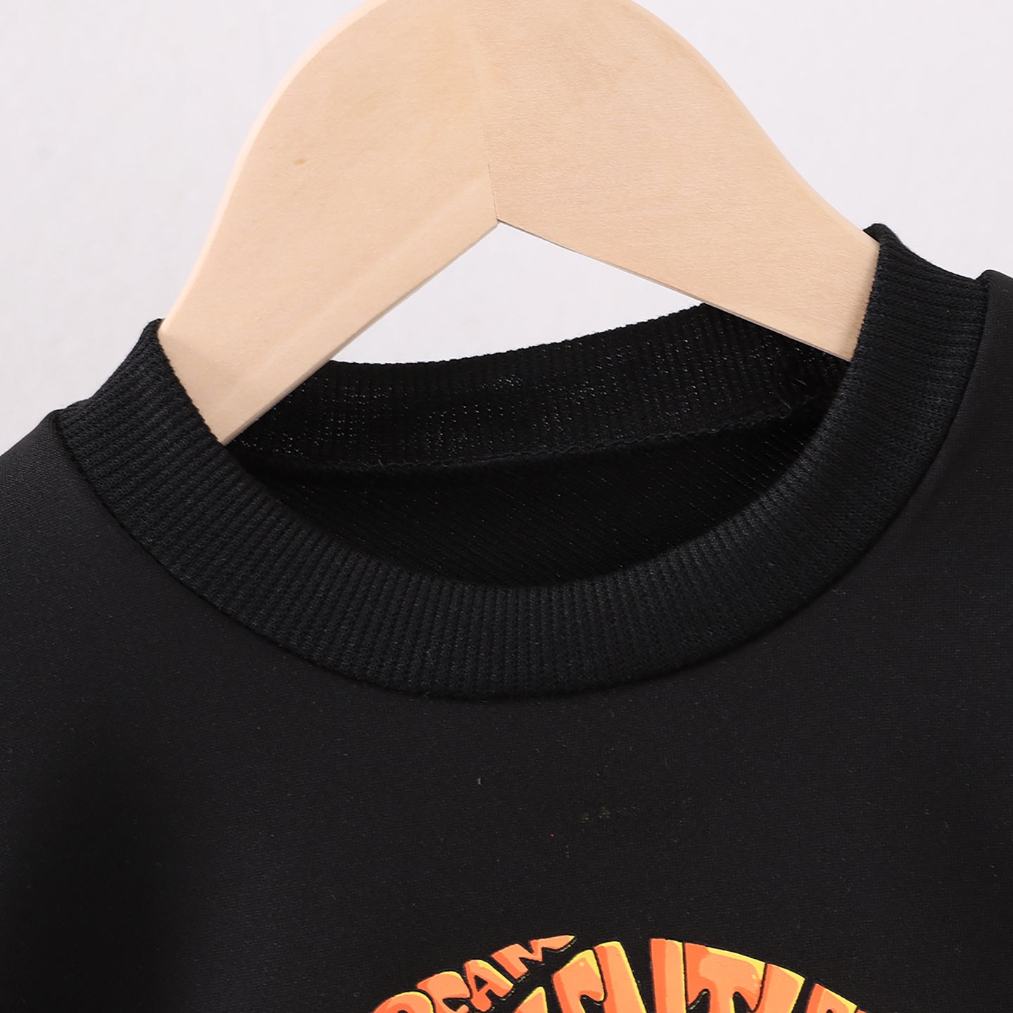 Boys Printed Round Neck Long Sleeves Sweatshirt With Jogger