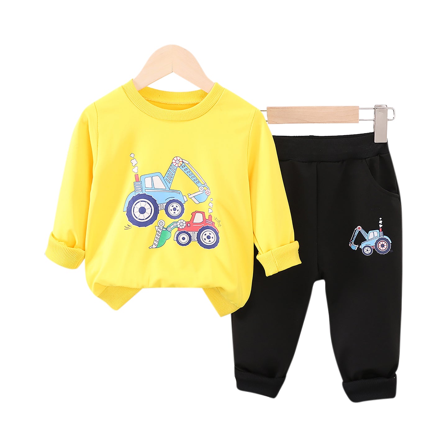 Boys Printed Long Sleeves Sweatshirt With Pyjamas