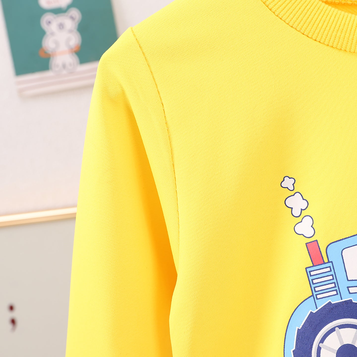 Boys Printed Long Sleeves Sweatshirt With Pyjamas